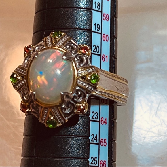 Gems enVogue Ethiopian Opal&Gemstone Cocktail Ring - Picture 16 of 16